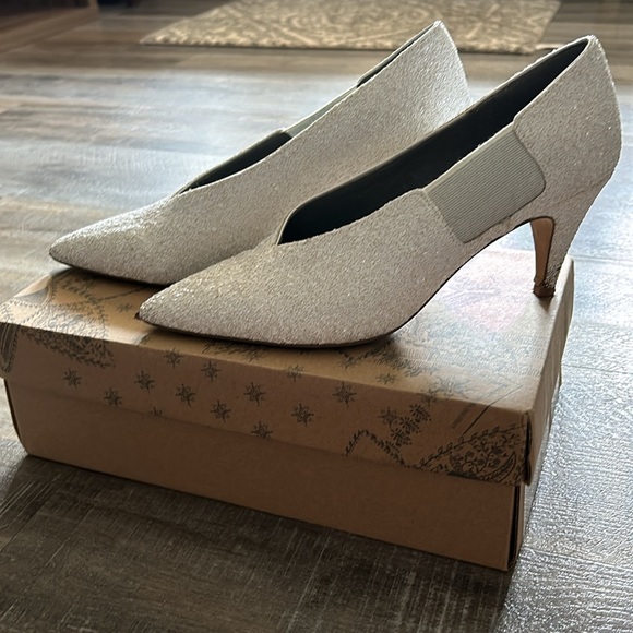 Free People White Sparkle Florence Heel - Picture 2 of 8